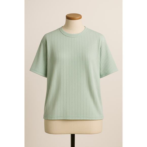 Bruno Luxe Mint Green Textured Short Sleeve‎ Shirt NYC Design Men’s L - Picture 1 of 8
